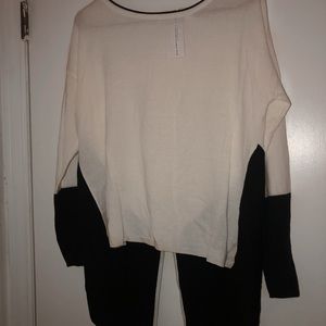 Black and white sweater